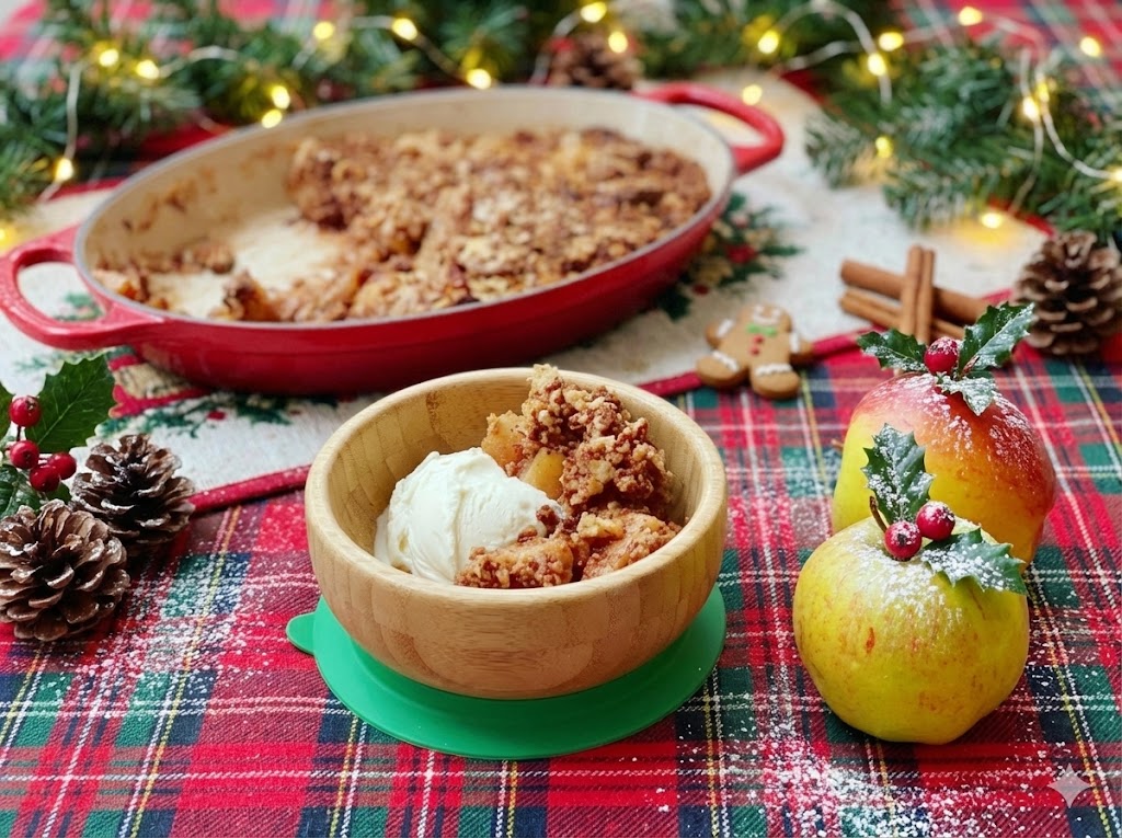 A-Toddler-Friendly-Christmas-Dessert-Apple-Cinnamon-Crumble-Cups SenseNest