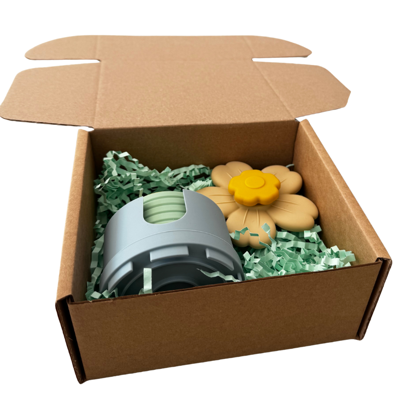 Stack & Spin - Silicone Stacking Cups & Silicone Spinner Gift Set SenseNest