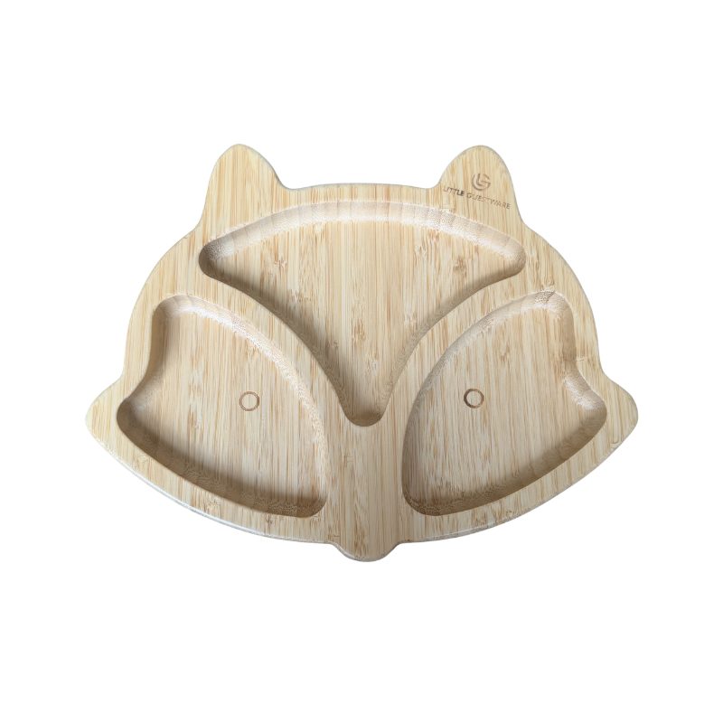 Fox Bamboo Feeding Set - Plate, Bowl, Spoon & Fork Gift Set SenseNest