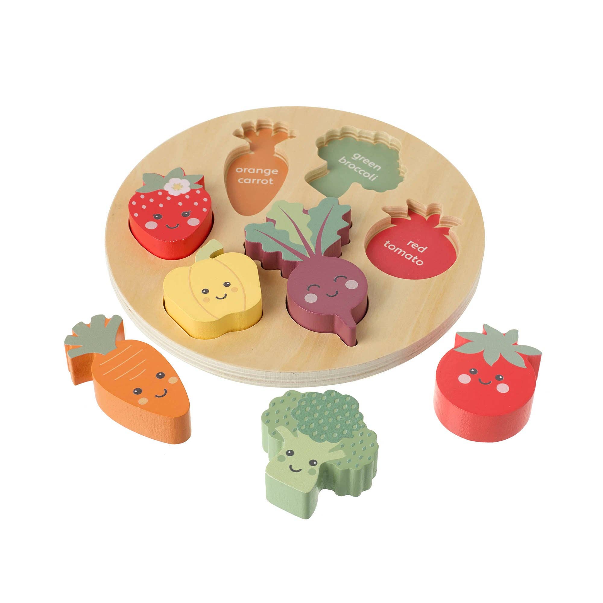 Happy Veggies Wooden Puzzle Orange Tree Toys