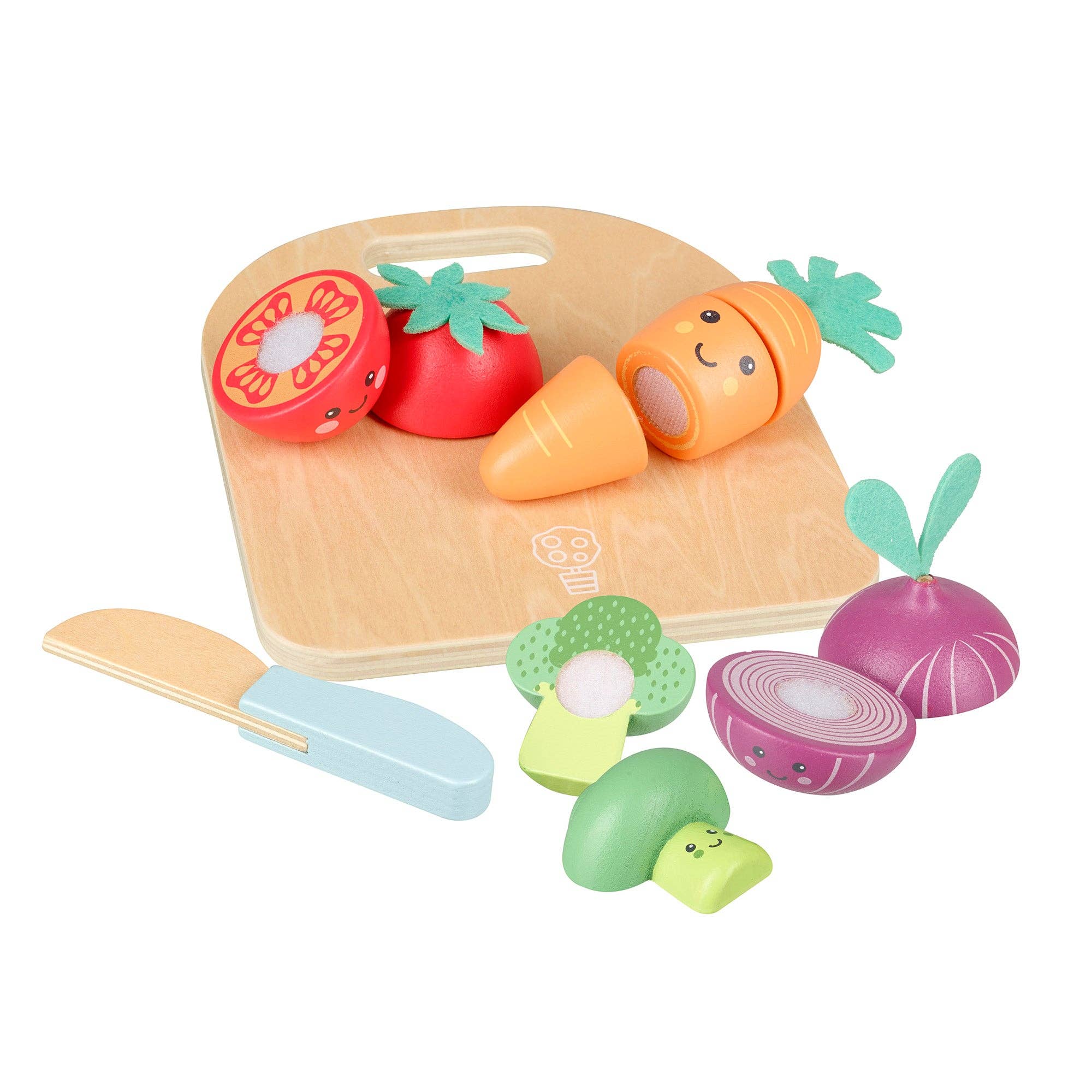 Happy Wooden Veggies Cutting Veg Orange Tree Toys