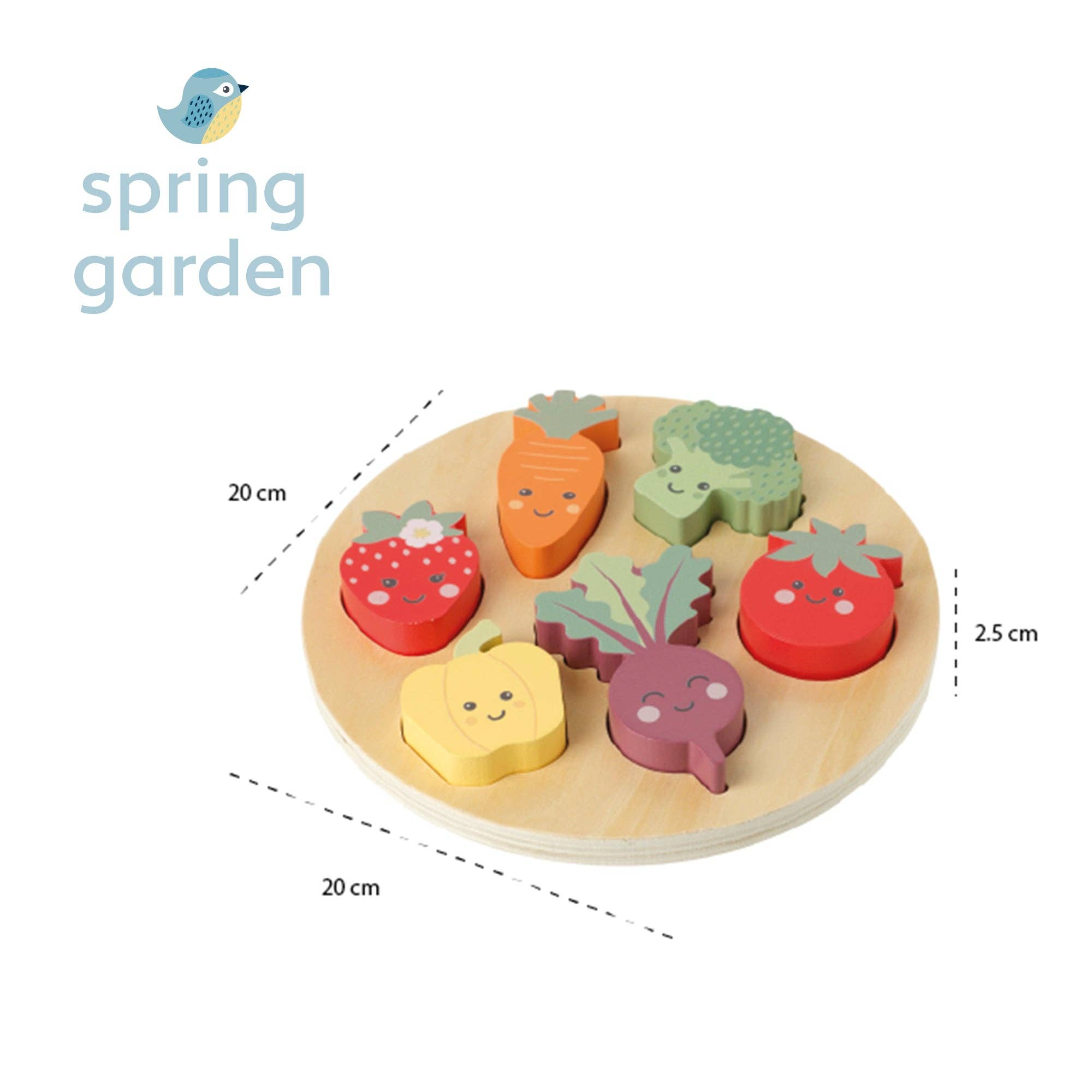 Happy Veggies Wooden Puzzle Orange Tree Toys