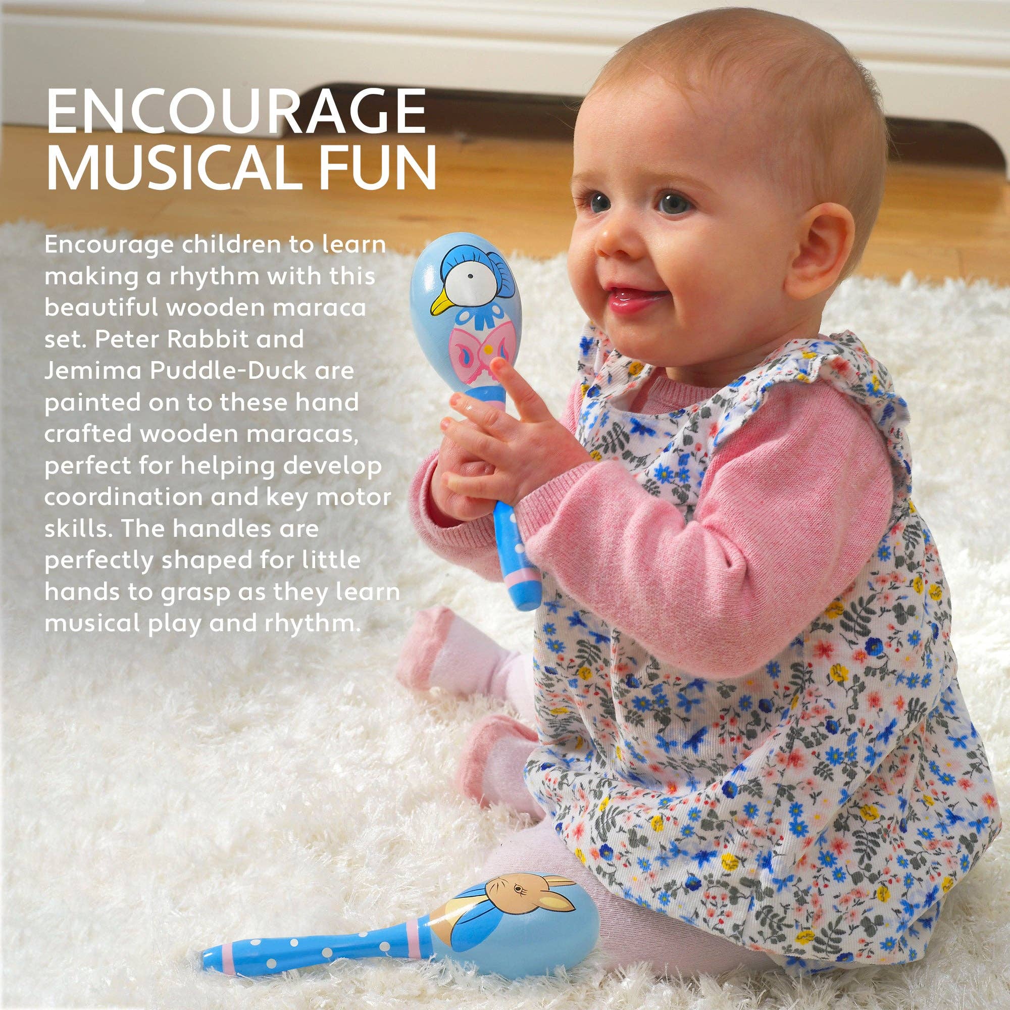 Peter Rabbit Baby Wooden Maracas