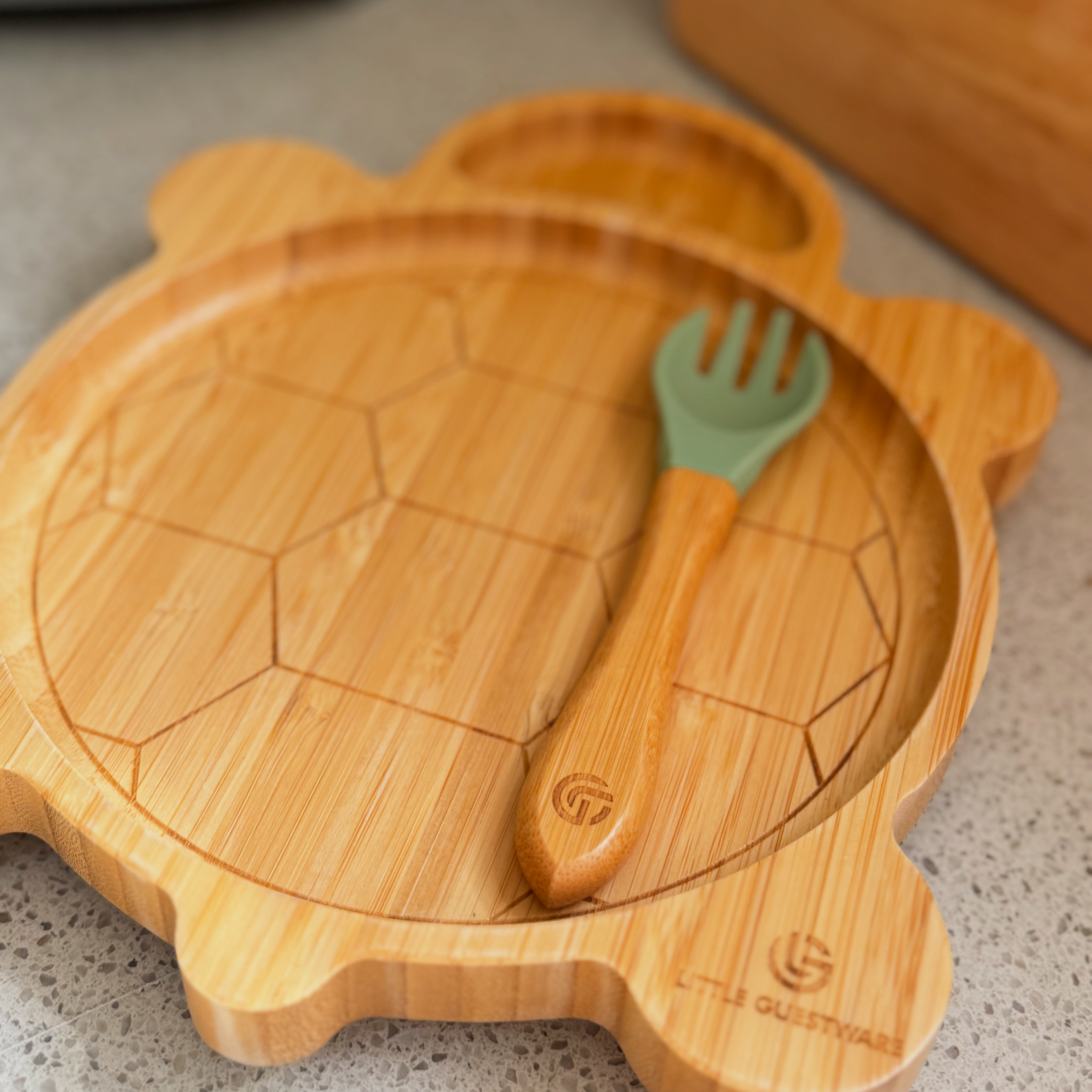 Bamboo Plate & Fork - Turtle SenseNest