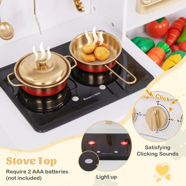 Tiny Chef XL - Wooden Play Kitchen - White SenseNest