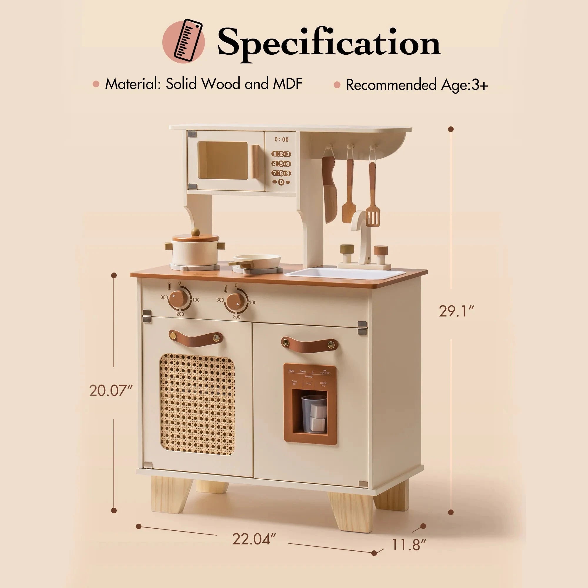 Tiny Chef - Wooden Play Kitchen SenseNest