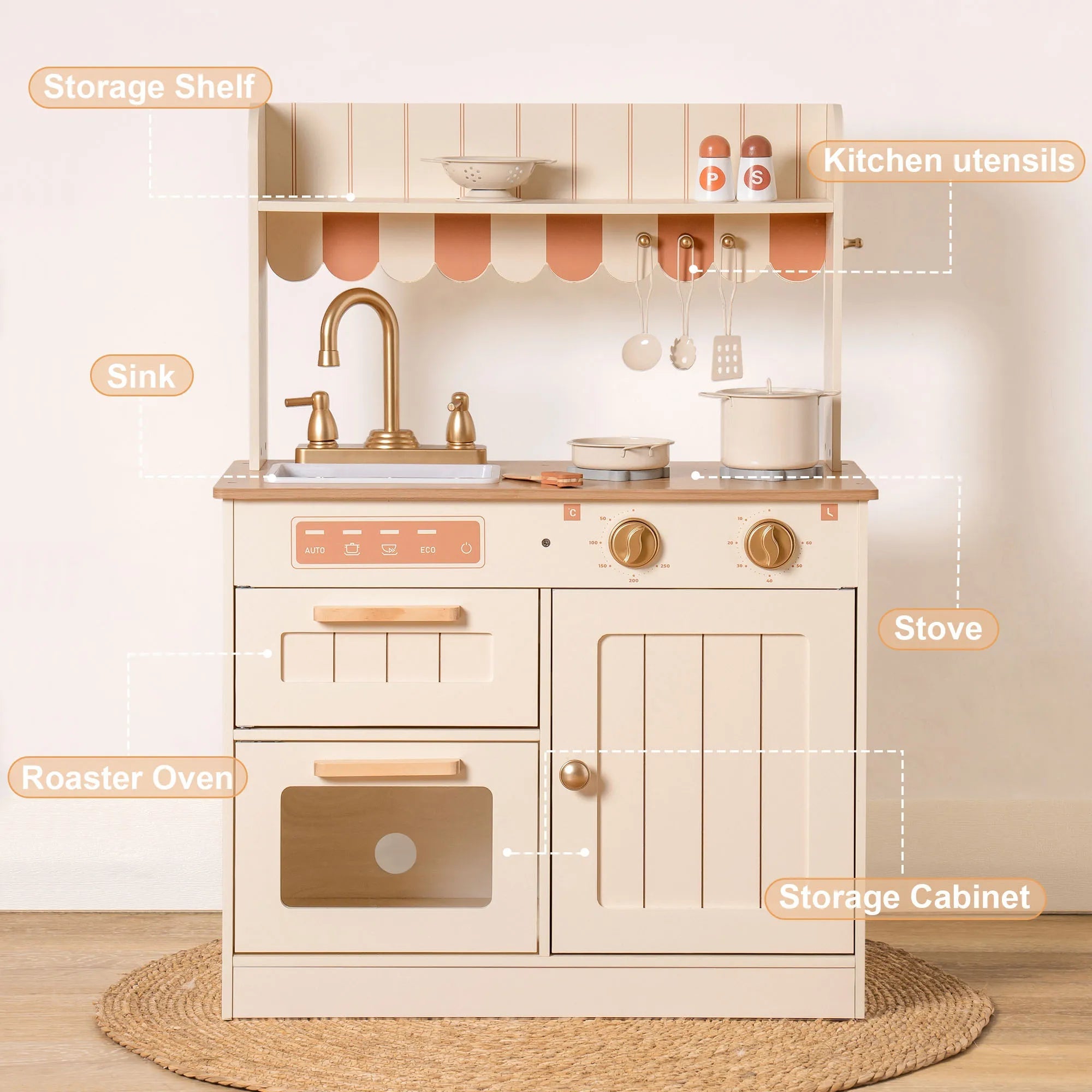 Tiny Chef - Wooden Play Kitchen SenseNest