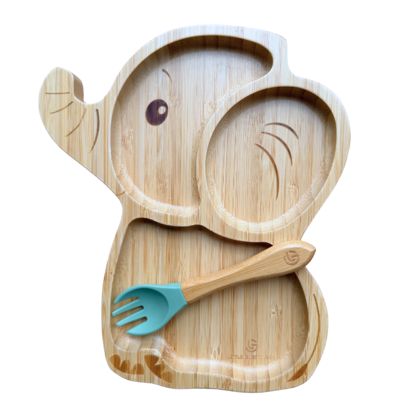 Bamboo Plate & Fork - Elephant SenseNest