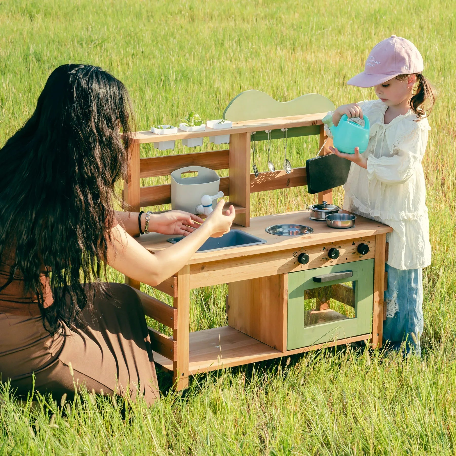 Wooden Outdoor Mud Kitchen SenseNest