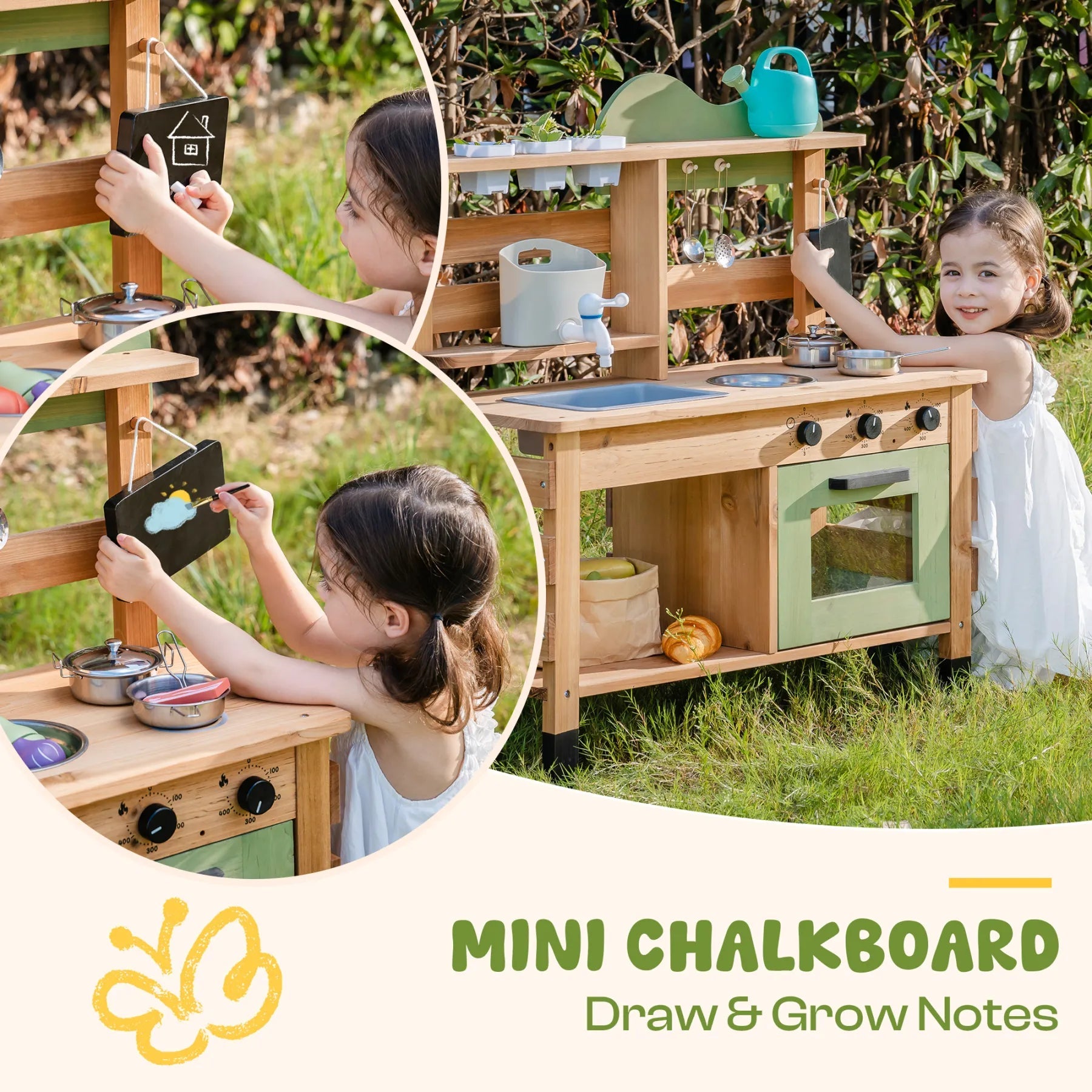 Wooden Outdoor Mud Kitchen SenseNest