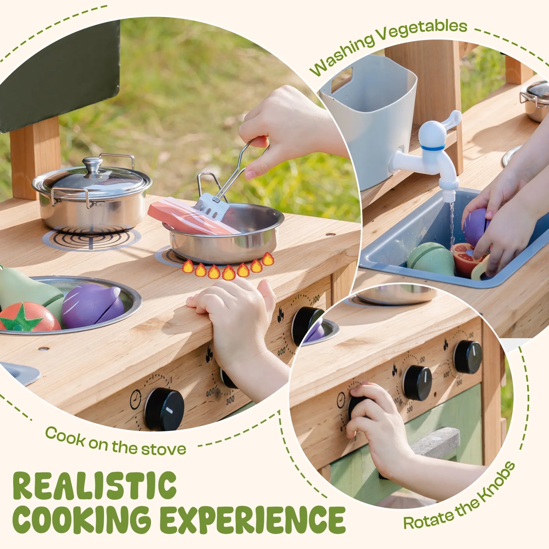 Wooden Outdoor Mud Kitchen SenseNest