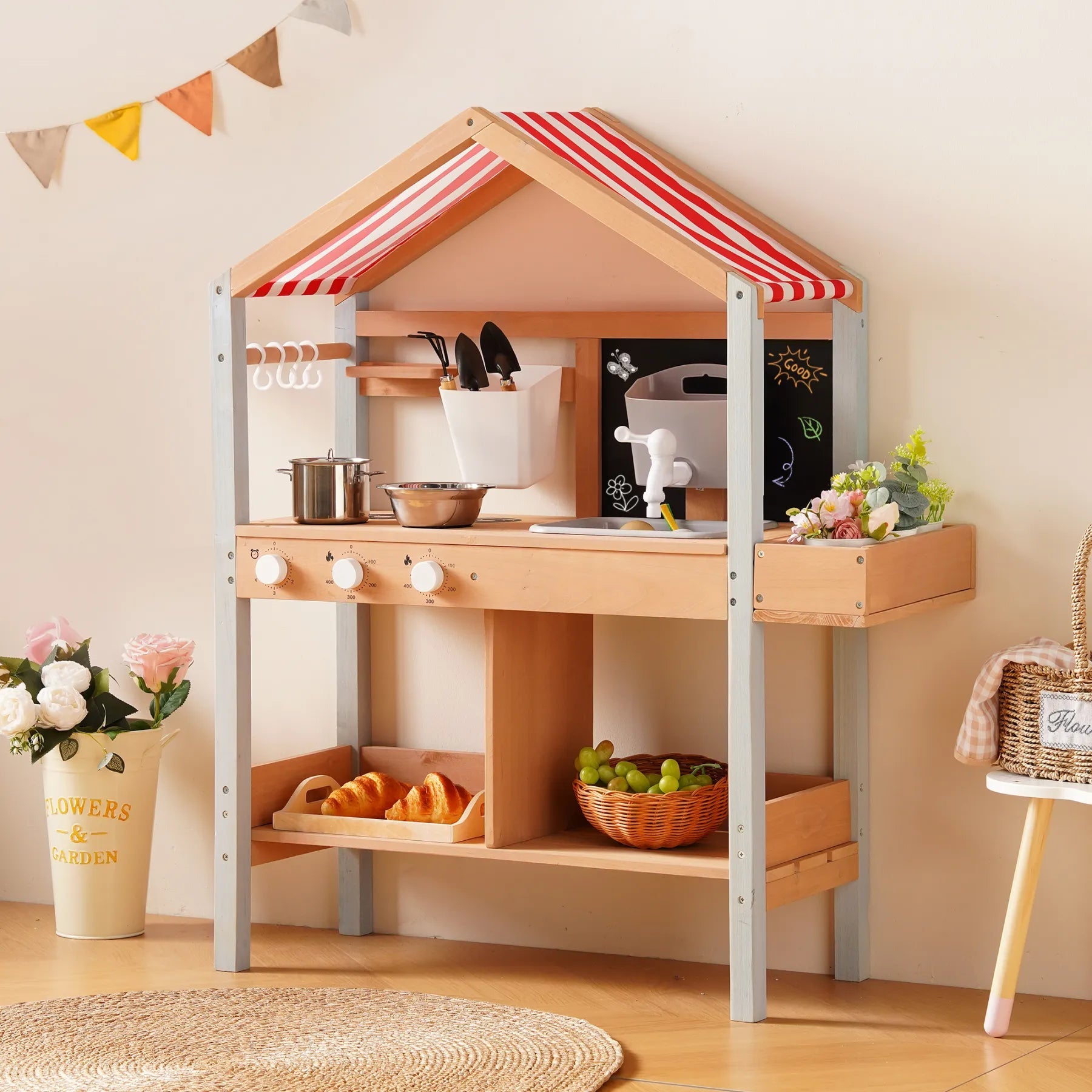 Wooden Outdoor Mud Kitchen For Toddlers SenseNest