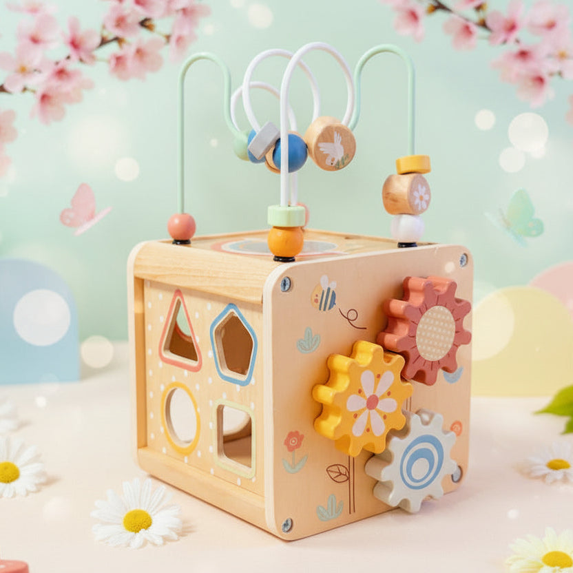 Wooden Activity Cube