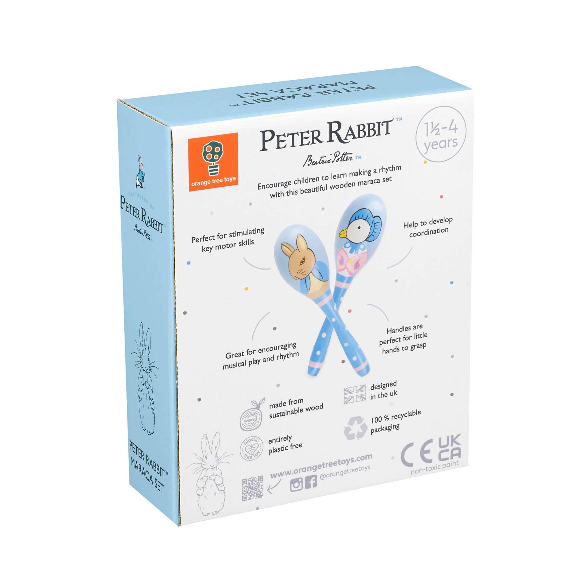 Peter Rabbit Baby Wooden Maracas