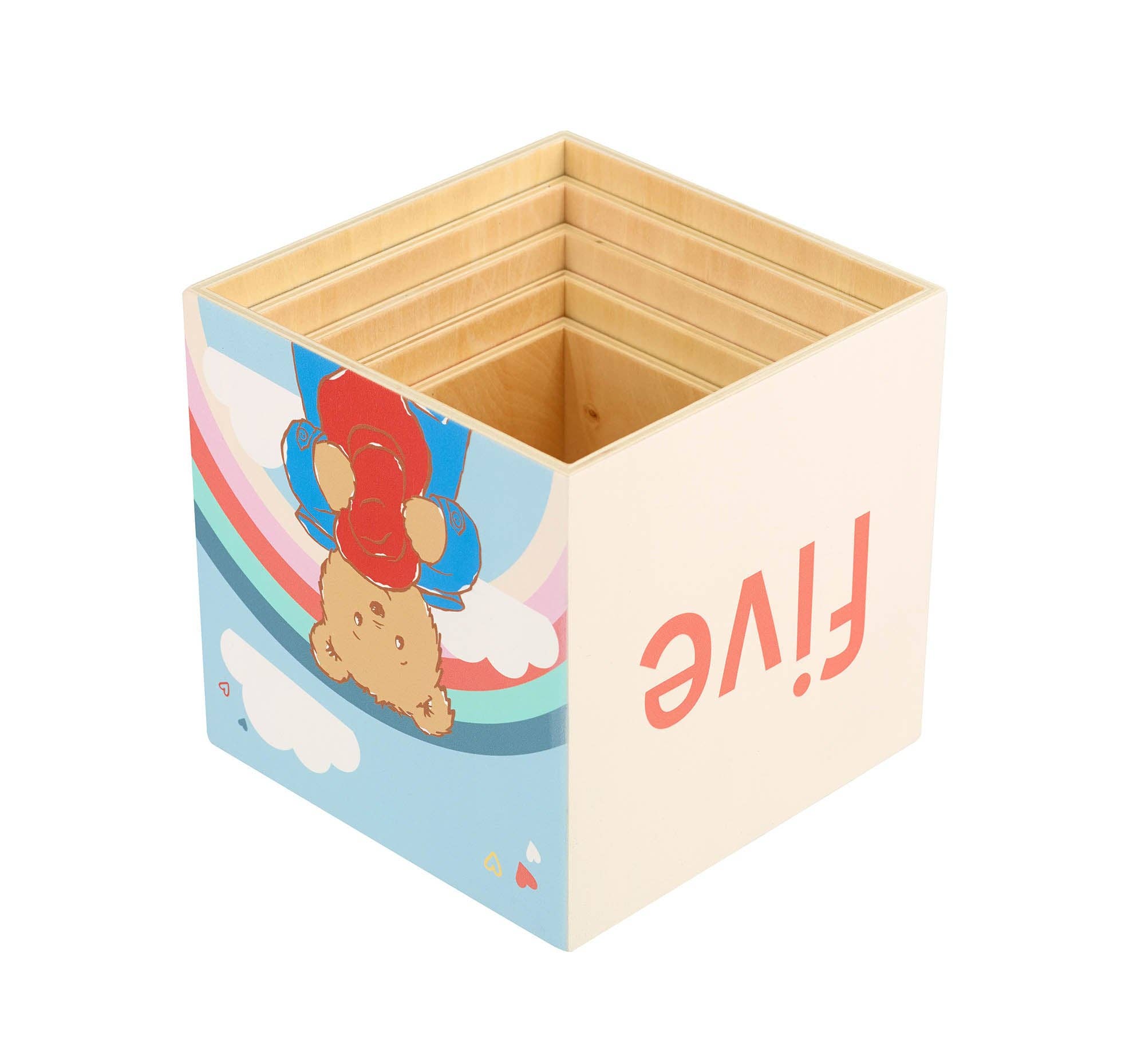 Paddington™ Wooden Stacking Cubes: Retail Orange Tree Toys