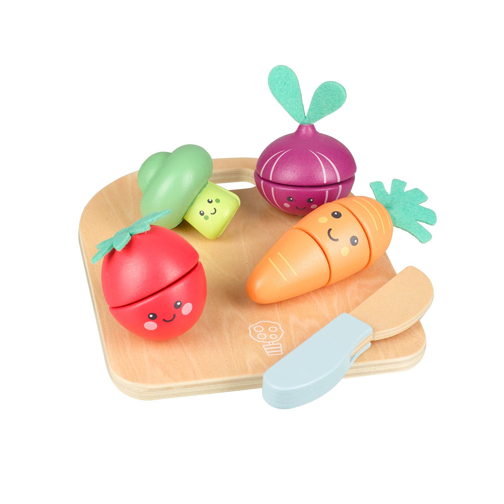 Happy Wooden Veggies Cutting Veg Orange Tree Toys