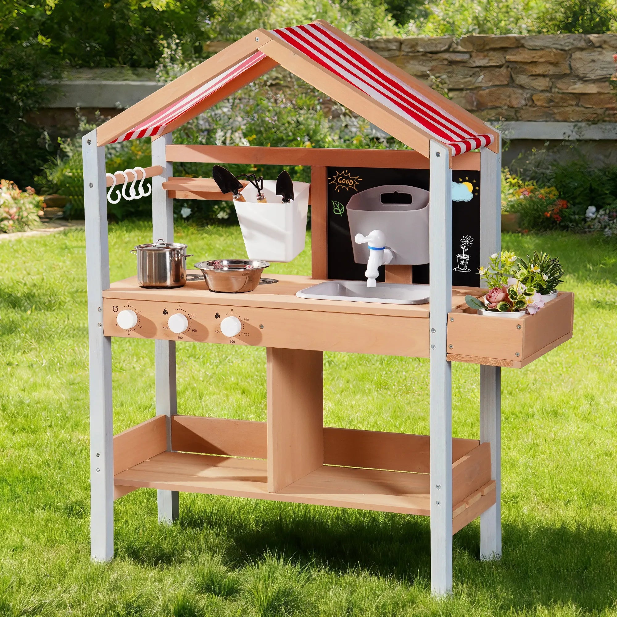 Wooden Outdoor Mud Kitchen For Toddlers SenseNest