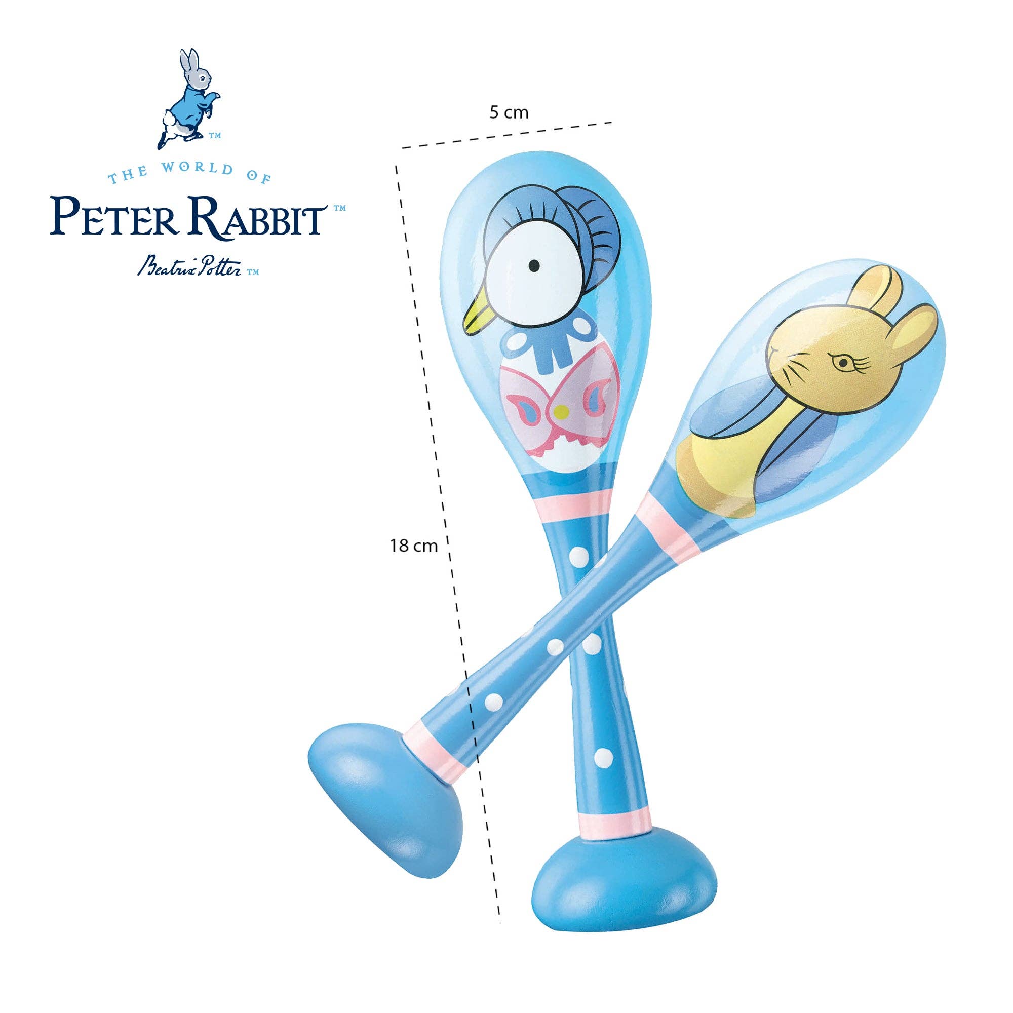 Peter Rabbit Baby Wooden Maracas