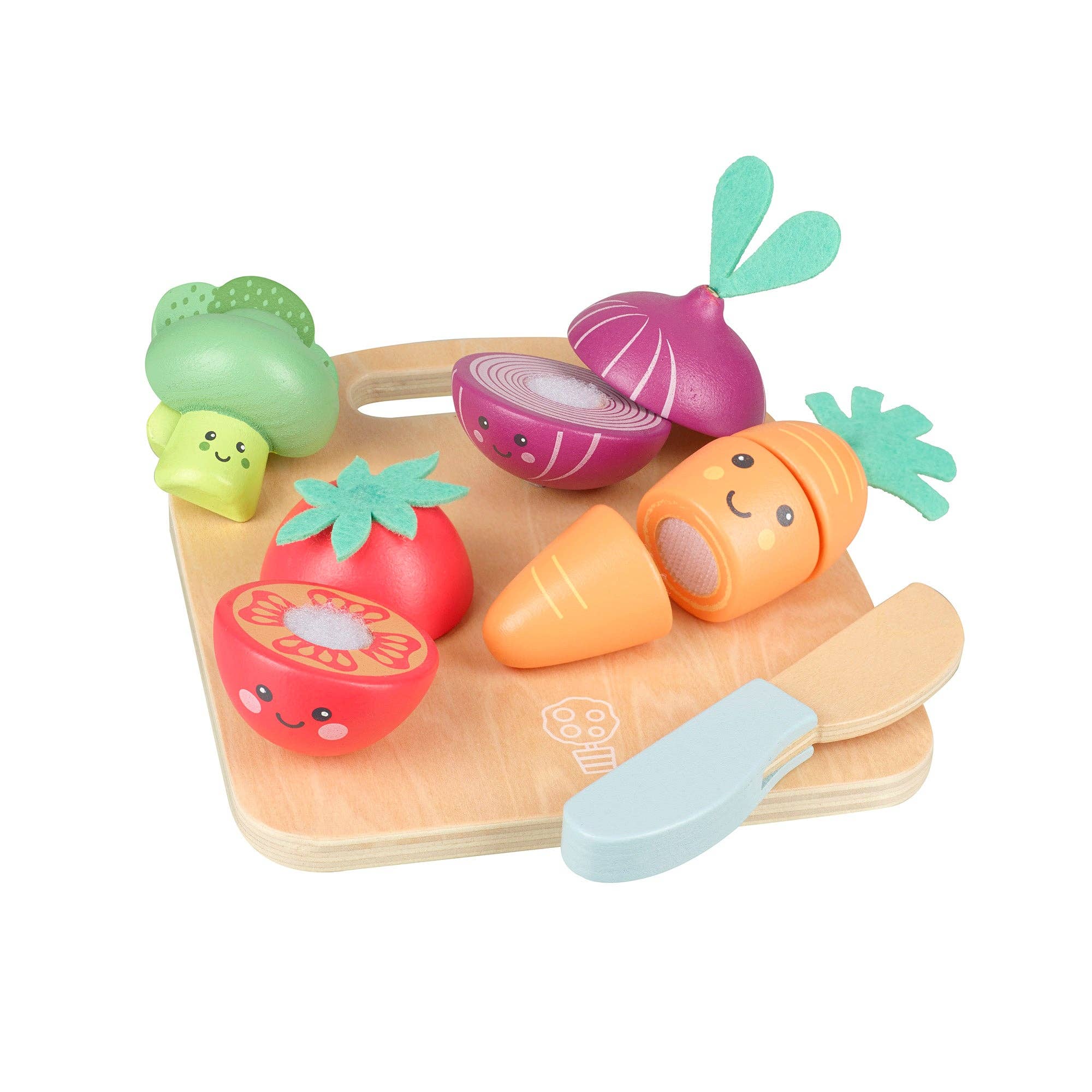 Happy Wooden Veggies Cutting Veg Orange Tree Toys
