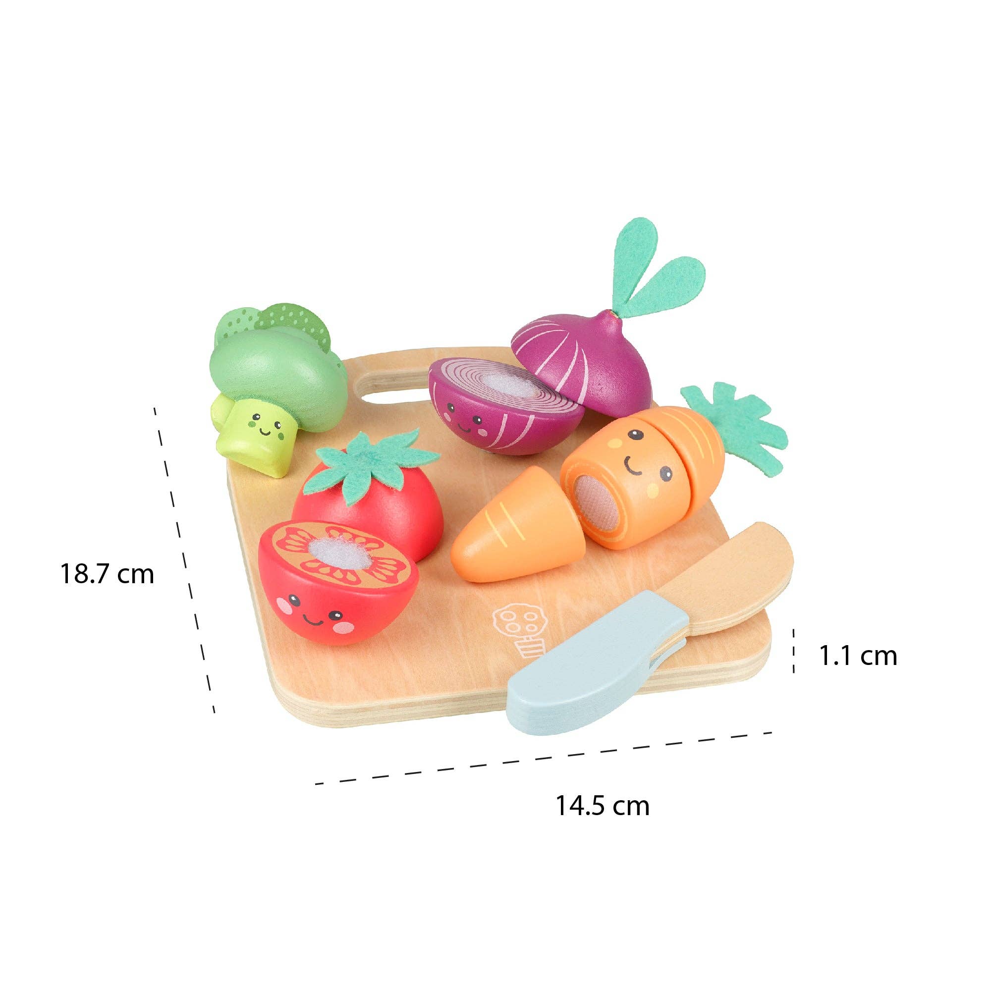 Happy Wooden Veggies Cutting Veg Orange Tree Toys