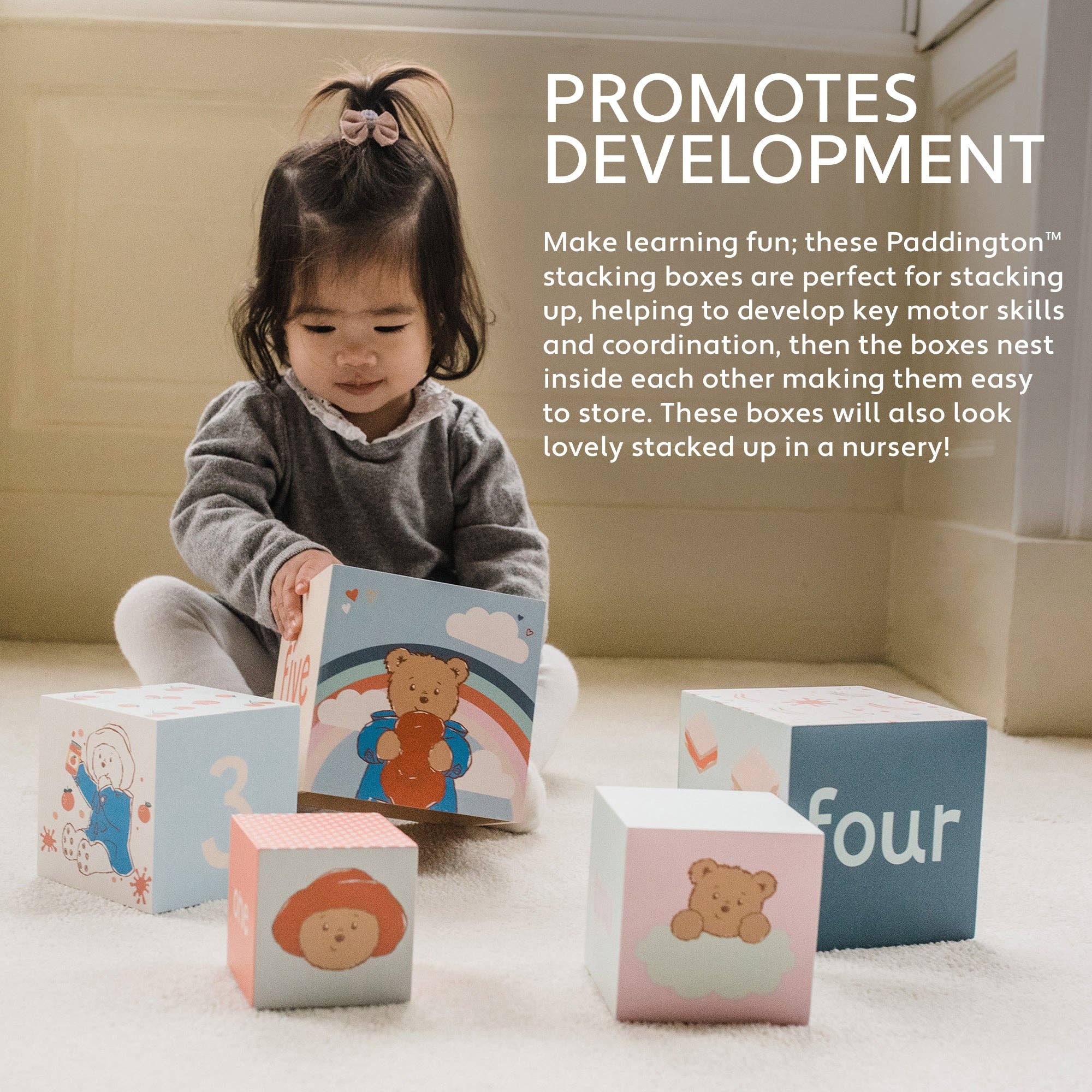 Paddington™ Wooden Stacking Cubes: Retail Orange Tree Toys