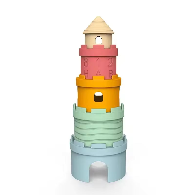 Stack & Spin - Silicone Stacking Cups & Silicone Spinner Gift Set SenseNest