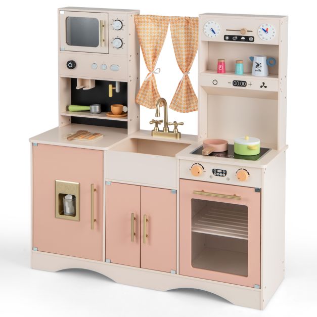 Tiny Chef XL - Wooden Play Kitchen - White/Pink SenseNest