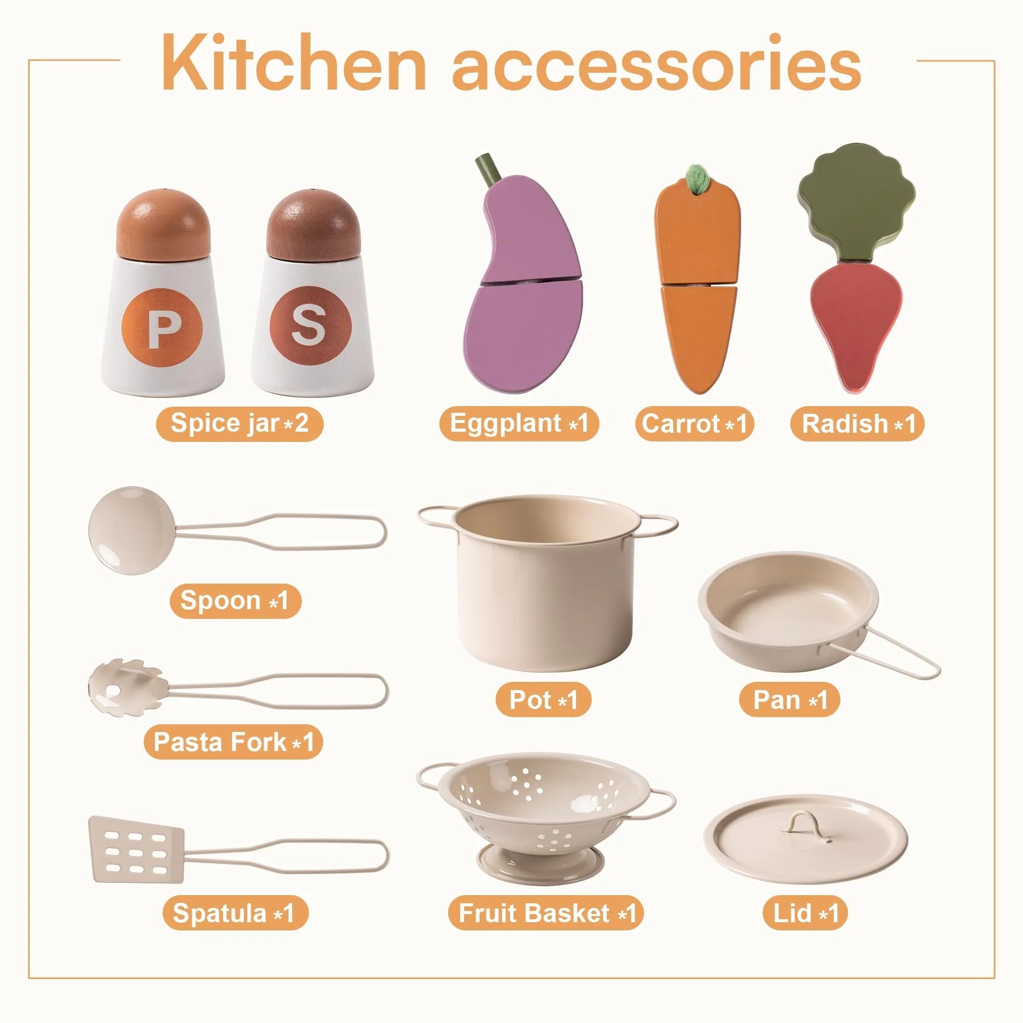 Tiny Chef - Wooden Play Kitchen SenseNest