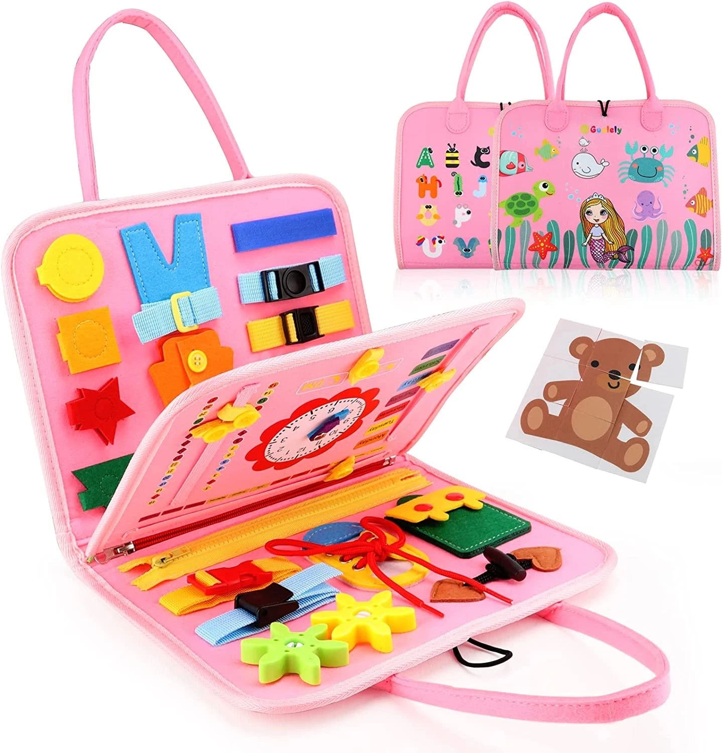 Montessori Busy Board – Interactive Learning and Travel Toy