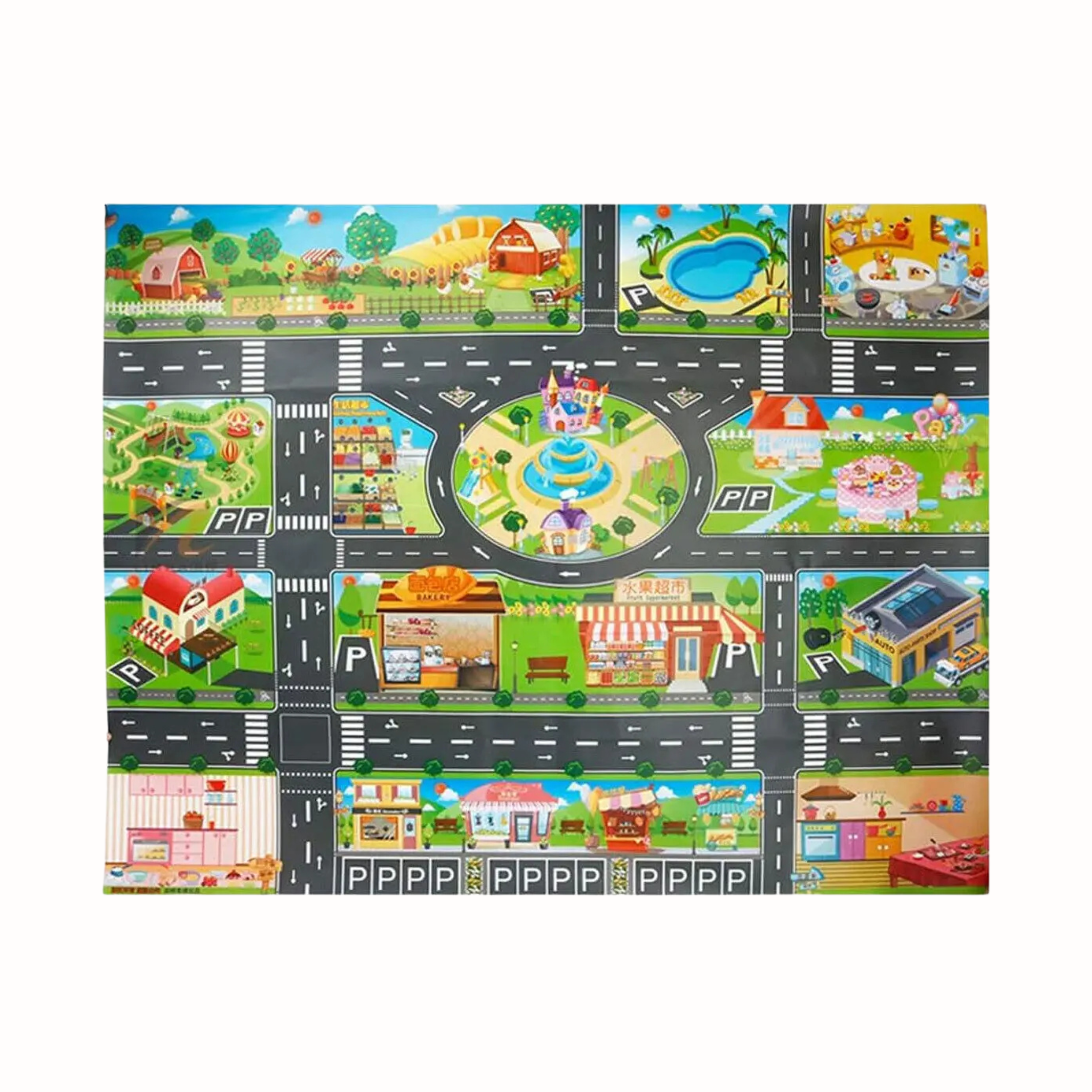 Road City Education Play Mat