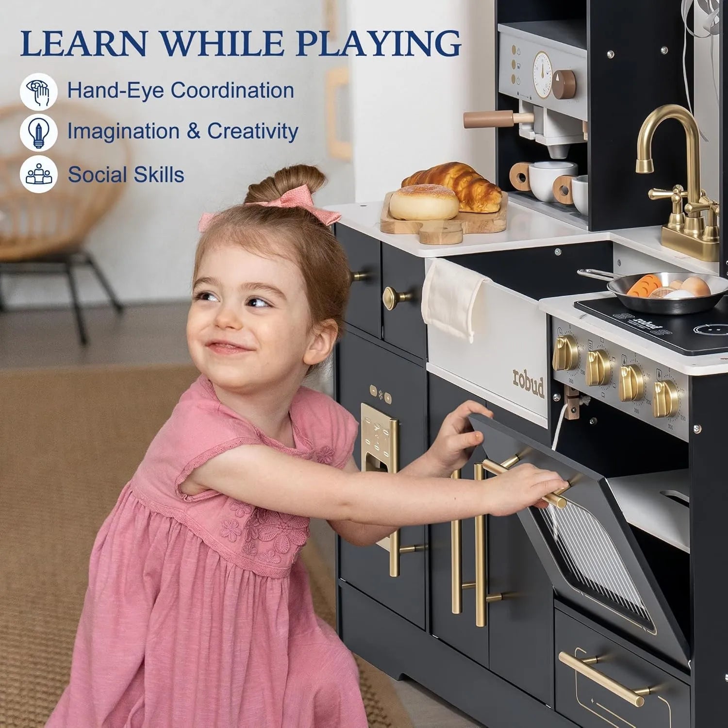 Tiny Chef XL - Wooden Play Kitchen SenseNest