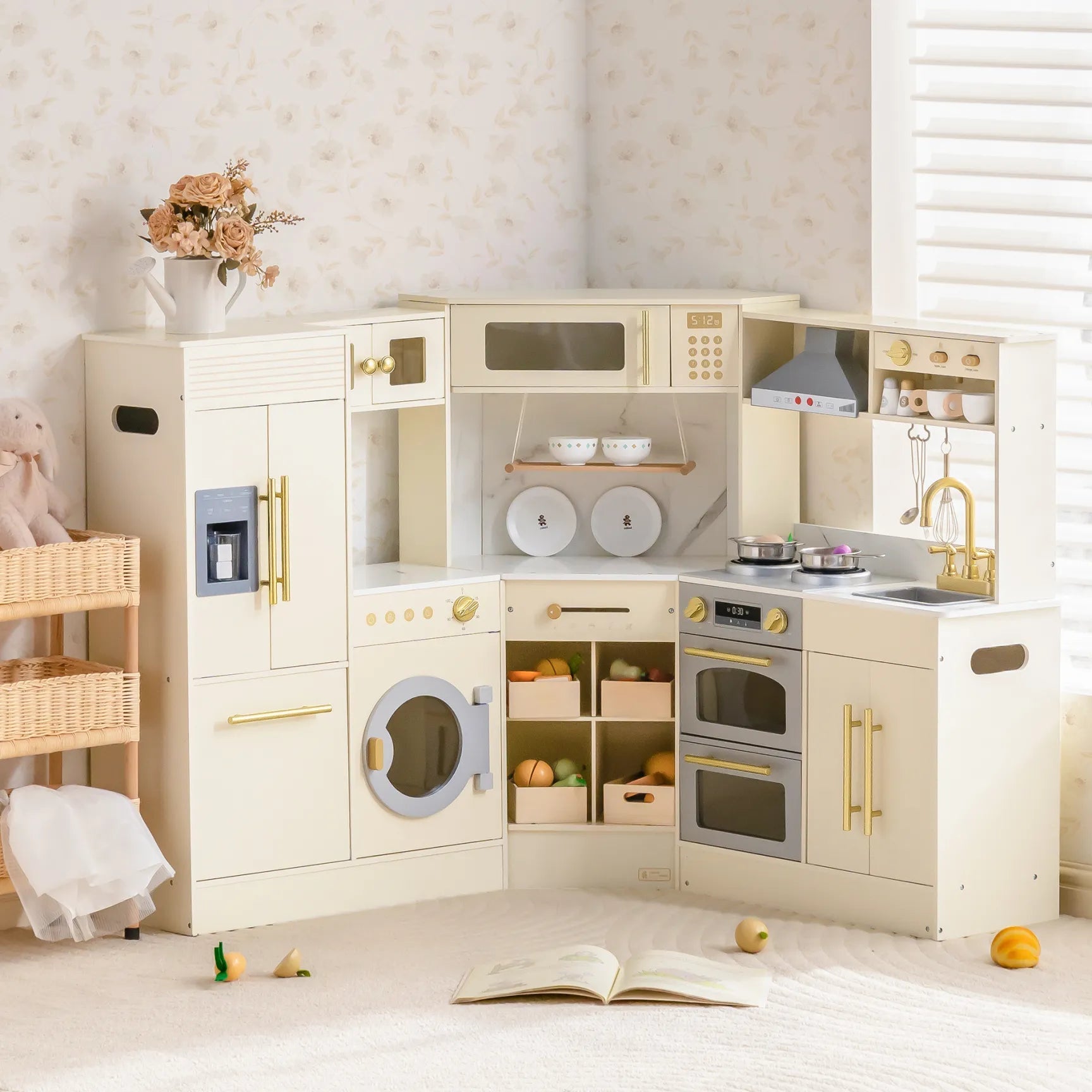 Toddler Chef XL – Luxury Wooden Corner Play Kitchen SenseNest