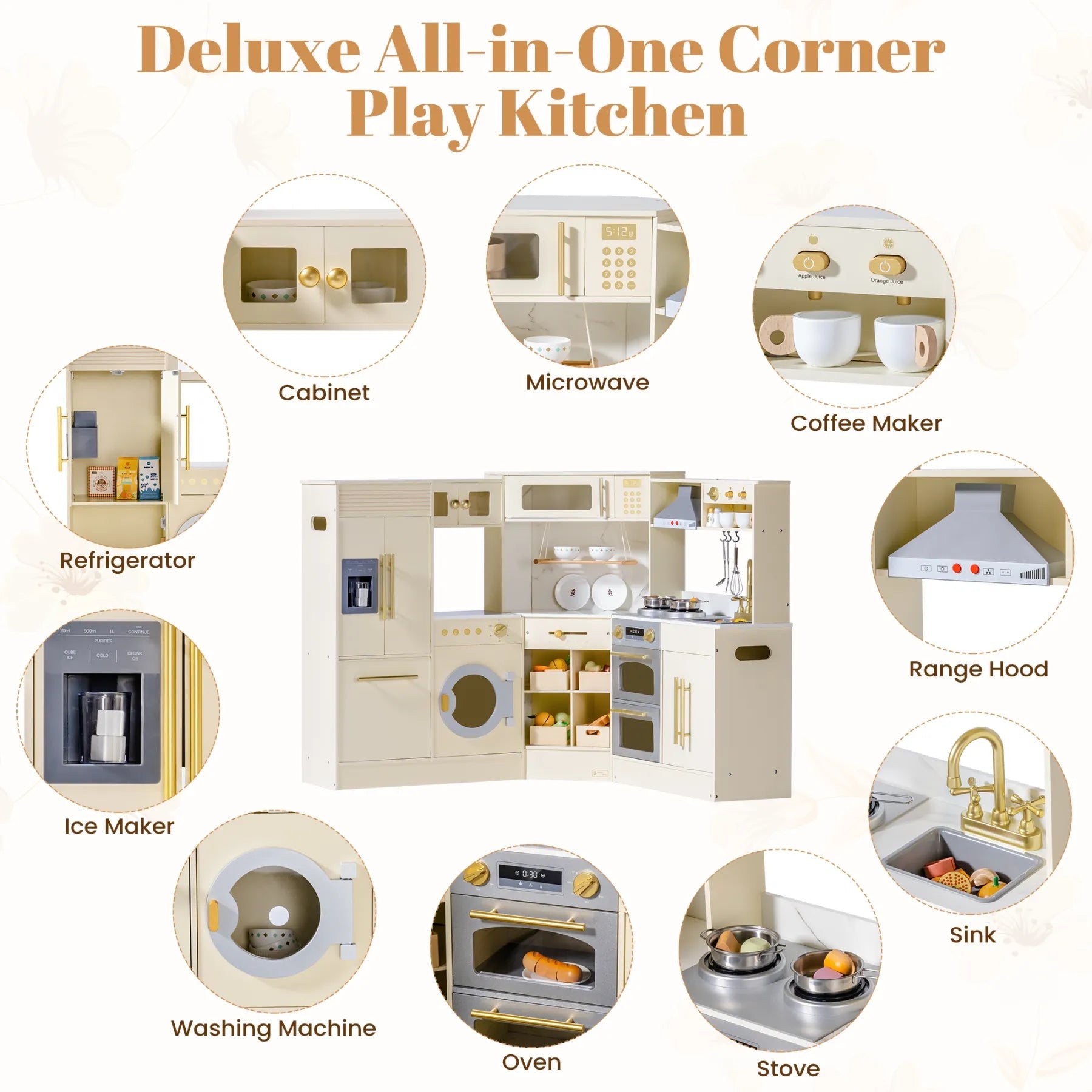 Toddler Chef XL – Luxury Wooden Corner Play Kitchen SenseNest