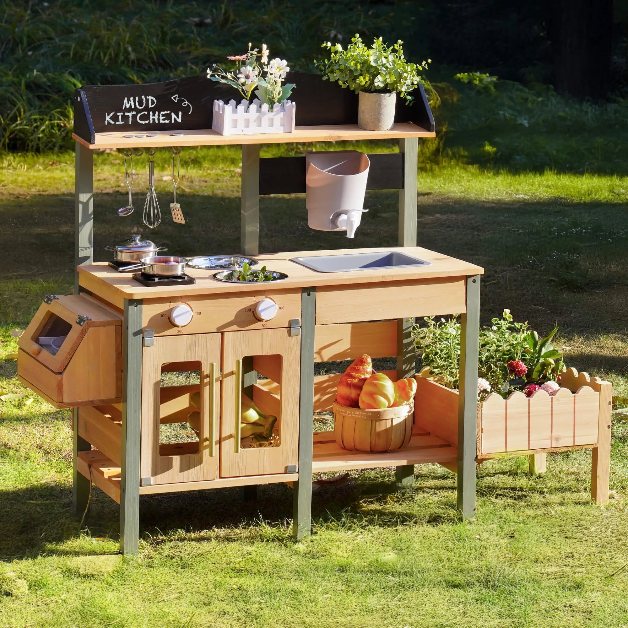 Wooden Outdoor Mud Kitchen SenseNest