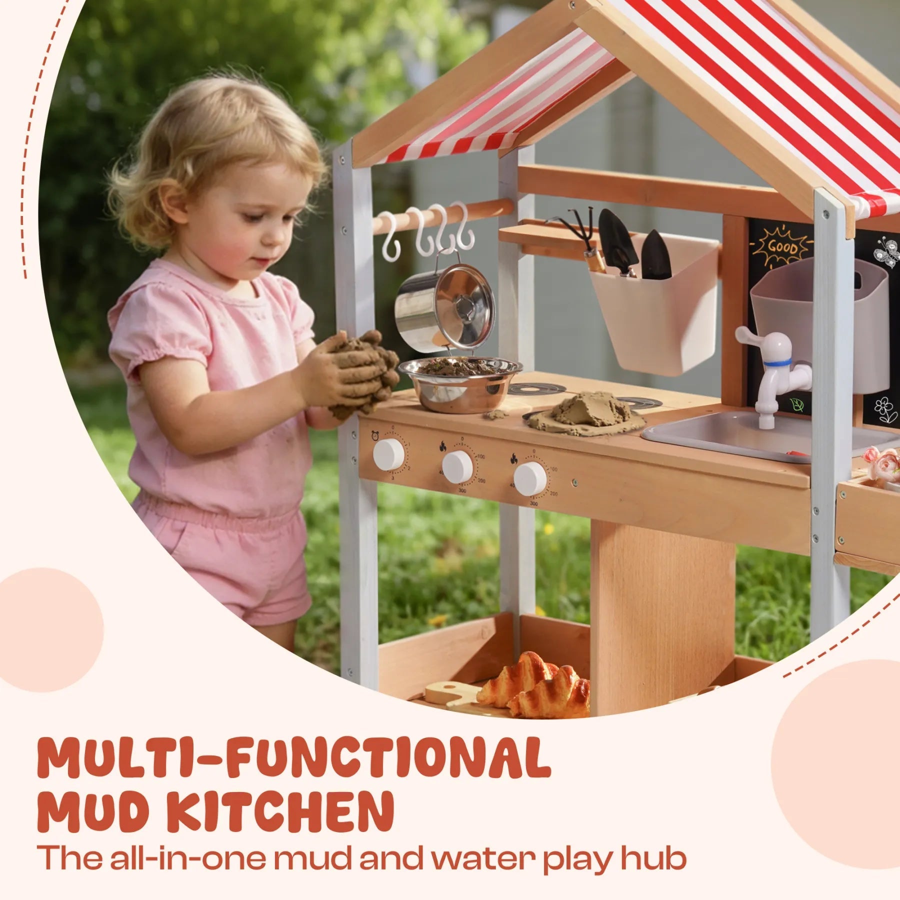 Wooden Outdoor Mud Kitchen For Toddlers SenseNest