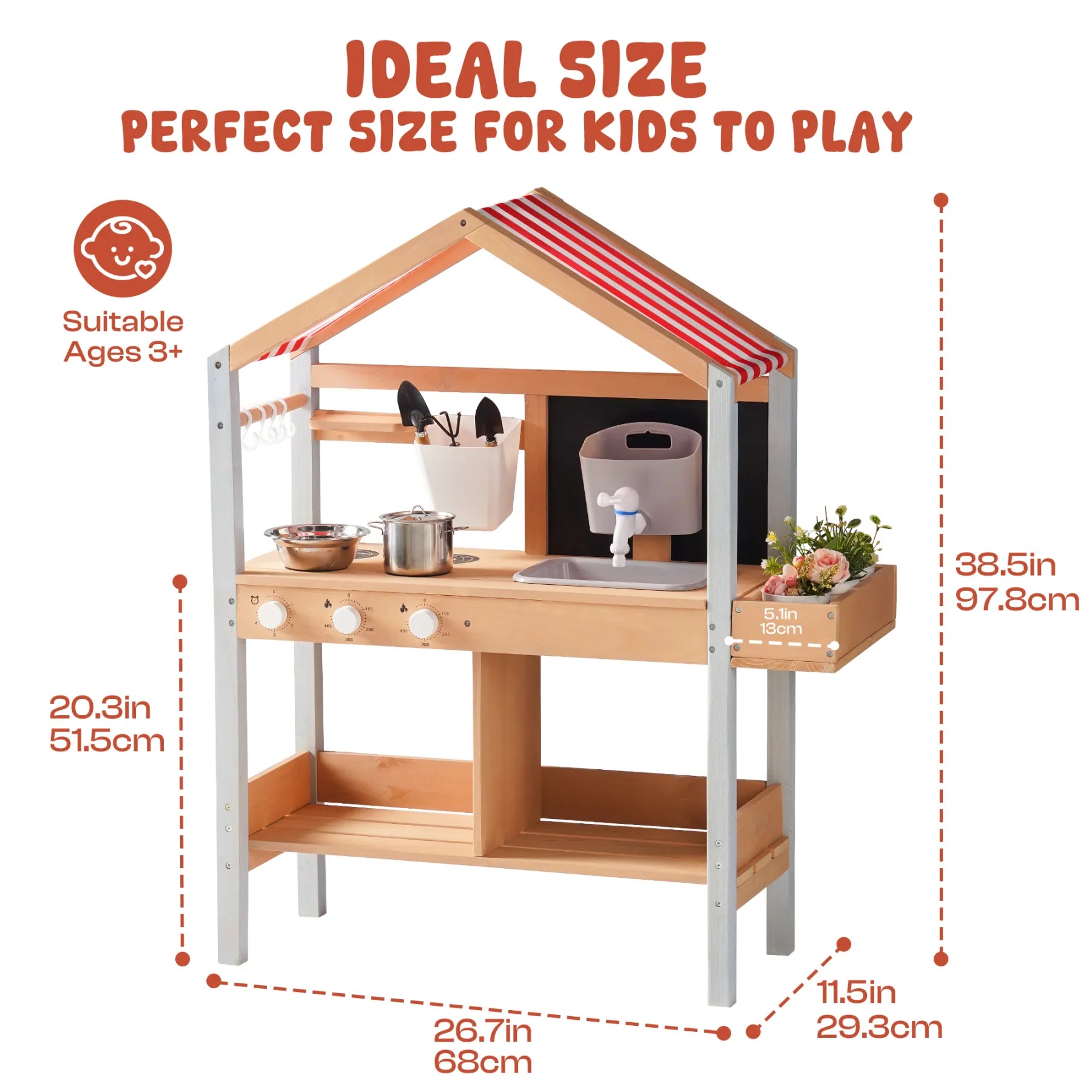 Wooden Outdoor Mud Kitchen For Toddlers SenseNest