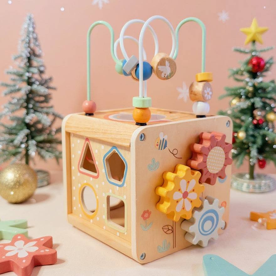 Wooden Activity Cube