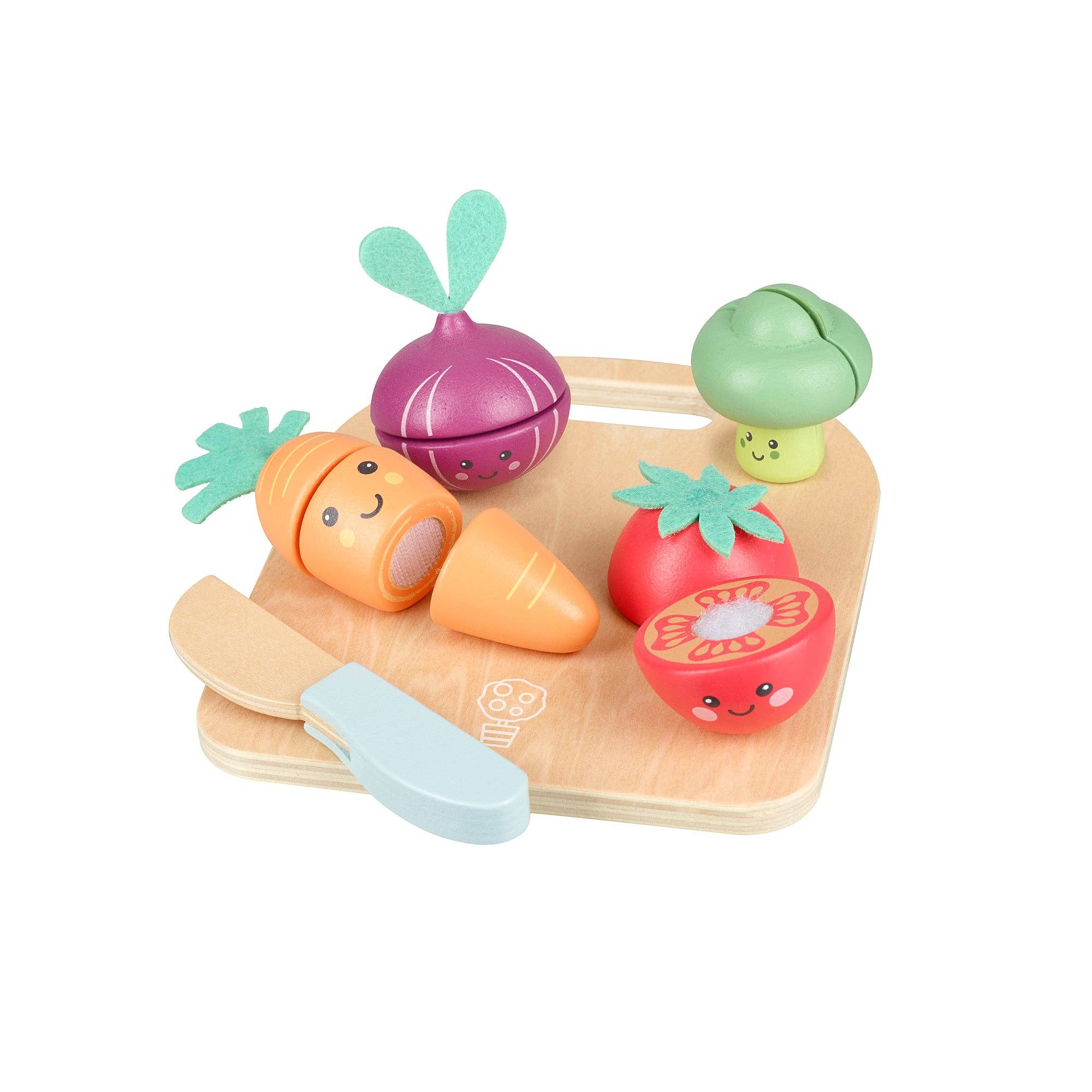 Happy Wooden Veggies Cutting Veg Orange Tree Toys