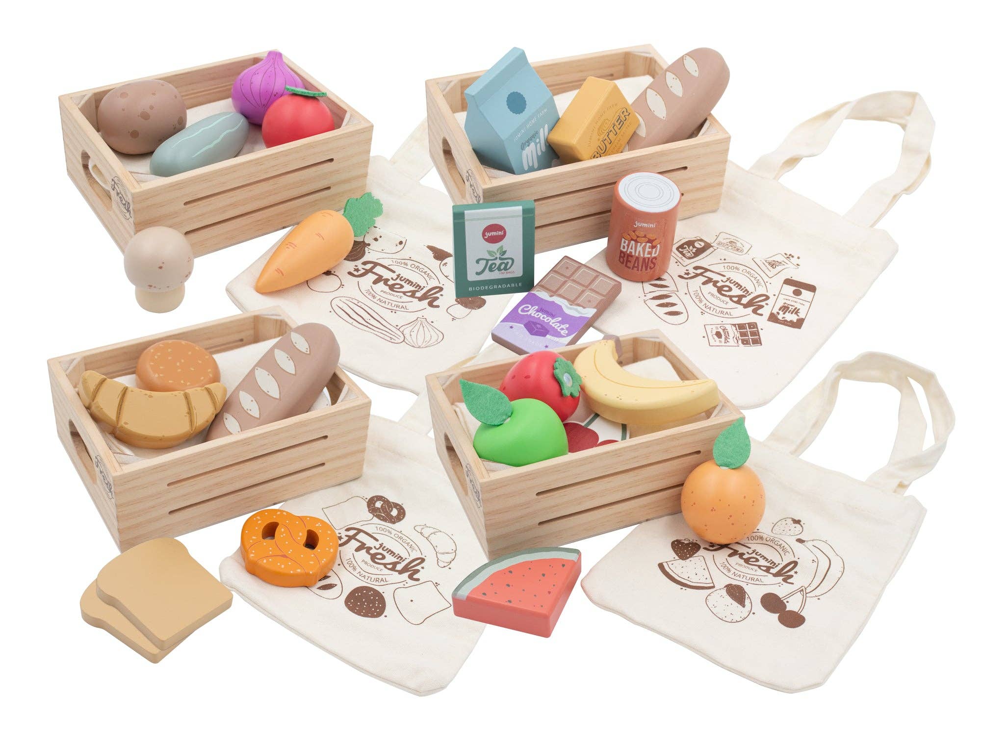 Jumini Play - Food Crates: Essential Groceries Crate Inside Out Toys